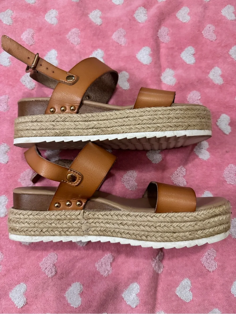 Tan Double-Strap Sandals